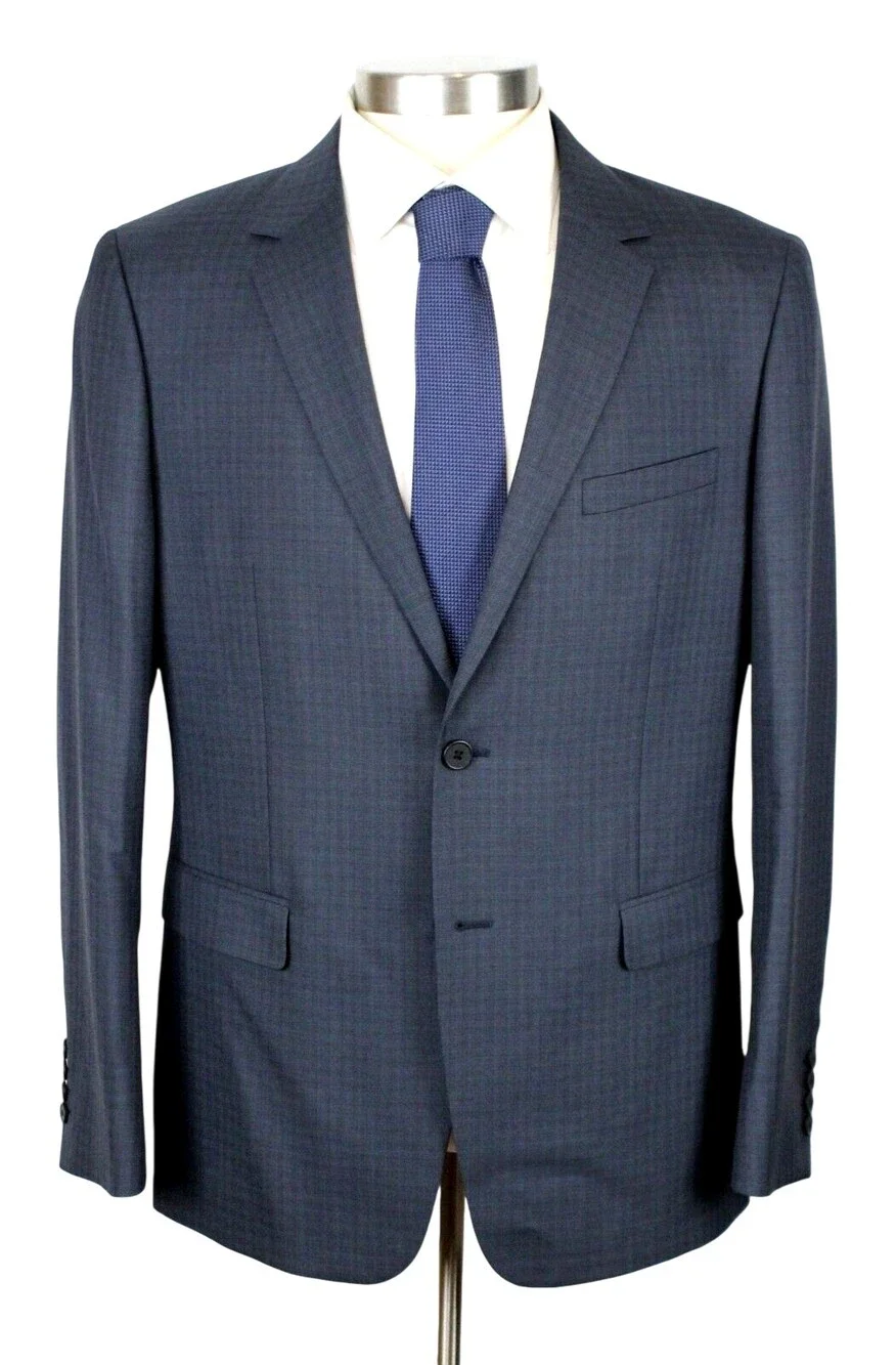 Theory Sport Coat 38 R Mens Navy Micro Plaid Wool Blend Slim Fit Xylo NWT $595